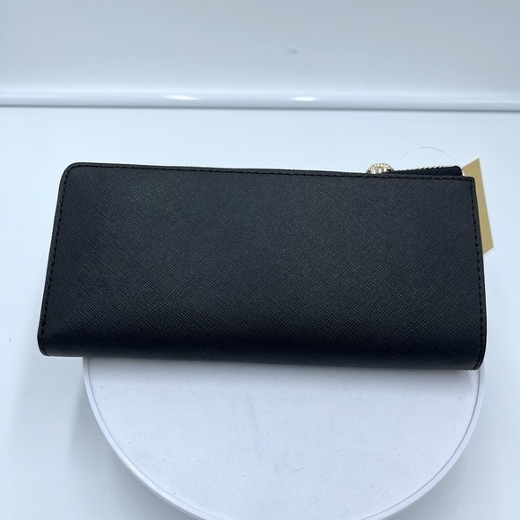 Michael Kors Large Black Leather Quarter-Zip Wallet NWT - Picture 5 of 5